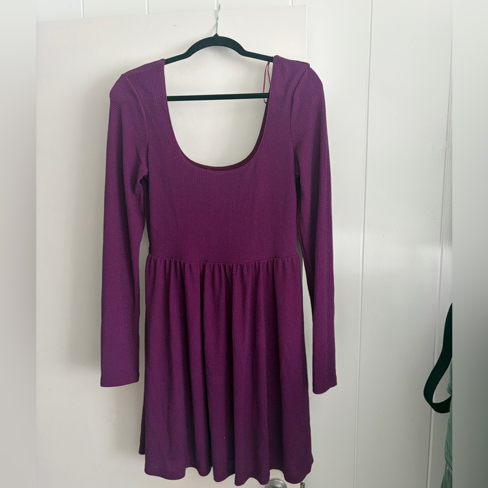 Free People Purple Long Sleeve Dress